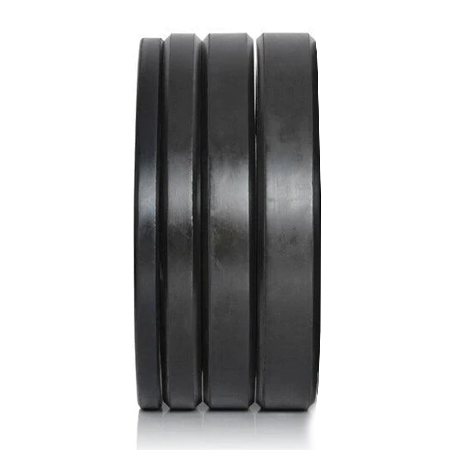 100kg Ironback Black Bumper Plates Set Ironback
