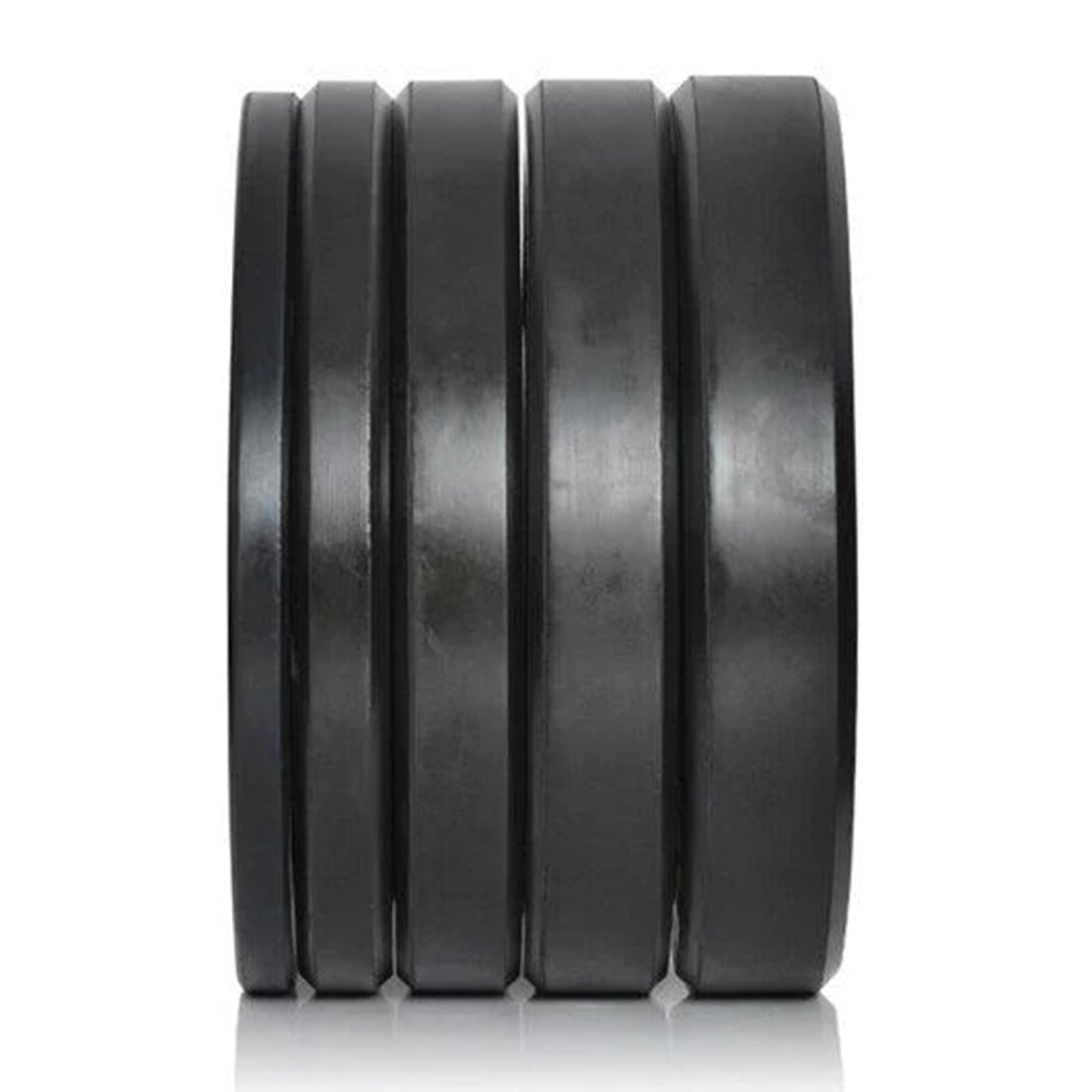 150kg Ironback Black Bumper Plates Set Ironback